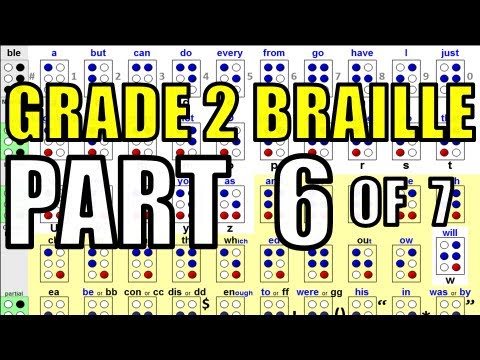 Grade 2 Braille [6/7] - Rules for Braille Writing & Braille Memory ...