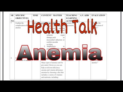 Health Talk on Anaemia||Lesson Plan||Class Presentation. - YouTube