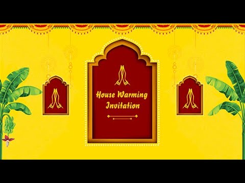 Griha Pravesh Invitation Video | Traditional Housewarming Invitations |   - YouTube