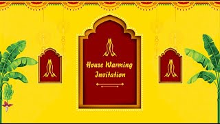 Griha Pravesh Invitation Video | Traditional Housewarming Invitations |   - YouTube