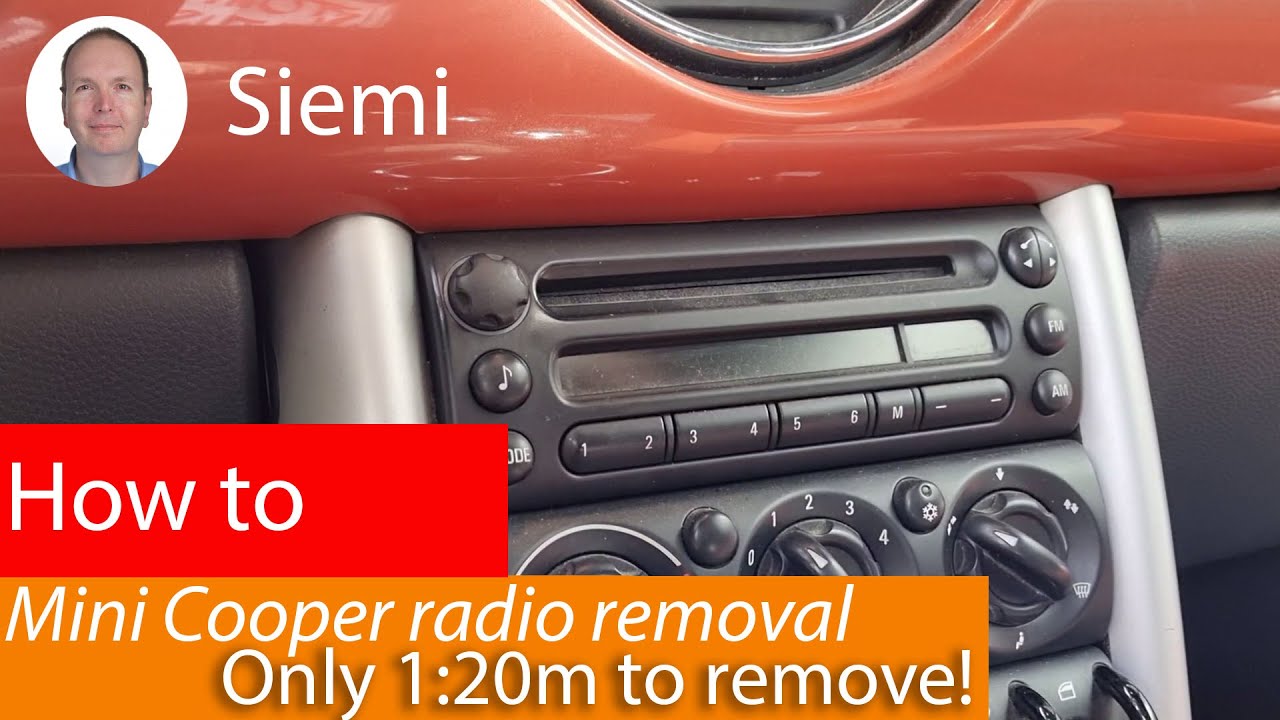 Remove / replace radio Mini Cooper R50 / R52 / R53 - YouTube