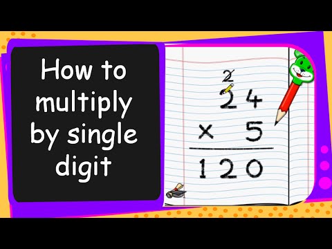 Maths - Multiply Two Digit Number by a Single Digit Number - English ...