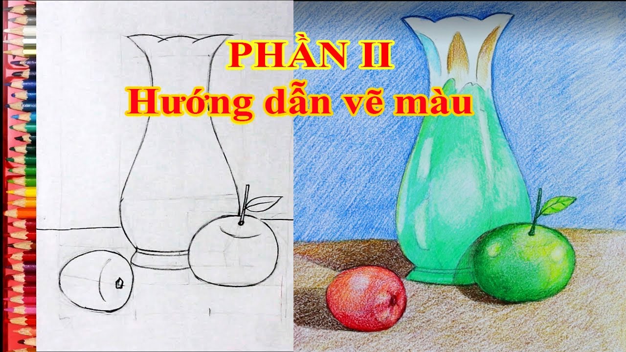 Hướng dẫn cách vẽ lọ hoa và quả lớp 7 đơn giản cho người mới bắt đầu