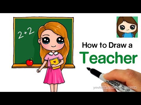 How to Draw a Teacher Easy | Back to School - YouTube