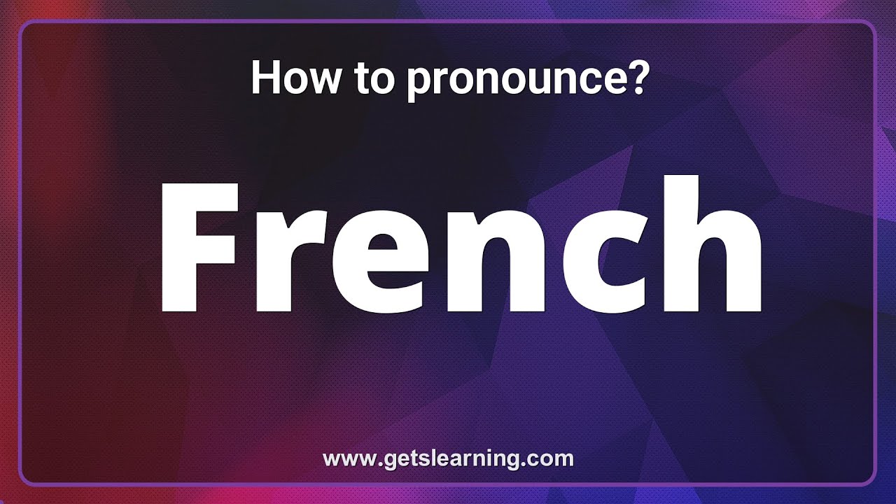 How to pronounce French in English Correctly | Common words - YouTube