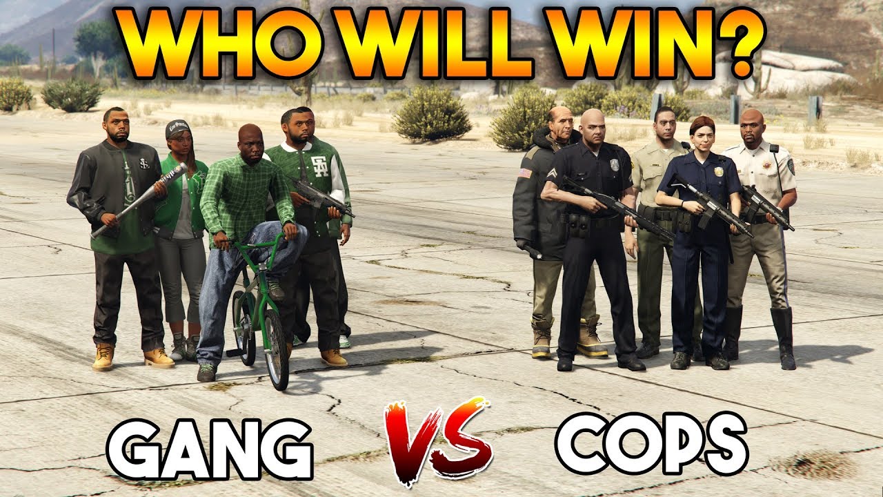 GTA 5 ONLINE : COPS VS GANG (WHO WILL WIN?) - YouTube