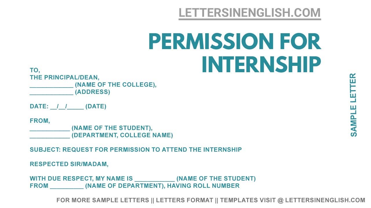 Top Notch Info About Request Letter For Internship From College ...