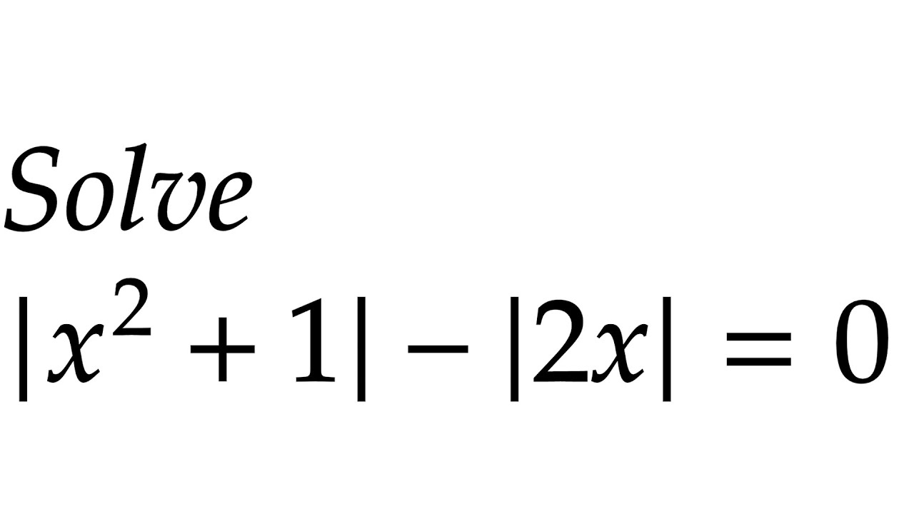 Absolute Value Examples Math