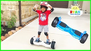 HOVERBOARD CHALLENGE!!! Halo Rover Family Fun Playtime with Ryan ToysReview