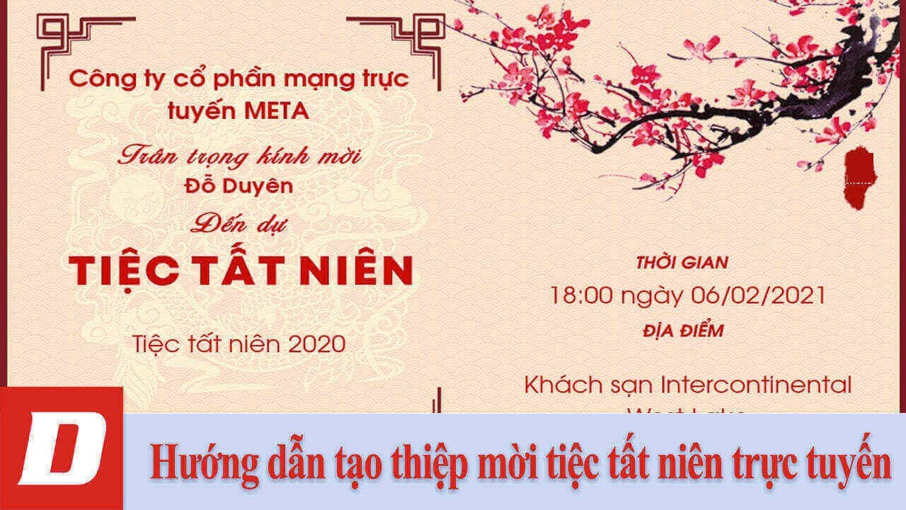 Tạo thiệp mời trực tuyến: Những ngày hạnh phúc của bạn sắp tới cần được tổ chức một cách trọn vẹn. Với công nghệ hiện đại của ngày nay, bạn có thể dễ dàng tạo thiệp mời trực tuyến đẹp mắt và tiện lợi. Từ trang trí đến giao diện, hết sức đơn giản để tạo một thiệp mời hoàn hảo cho buổi lễ của bạn.