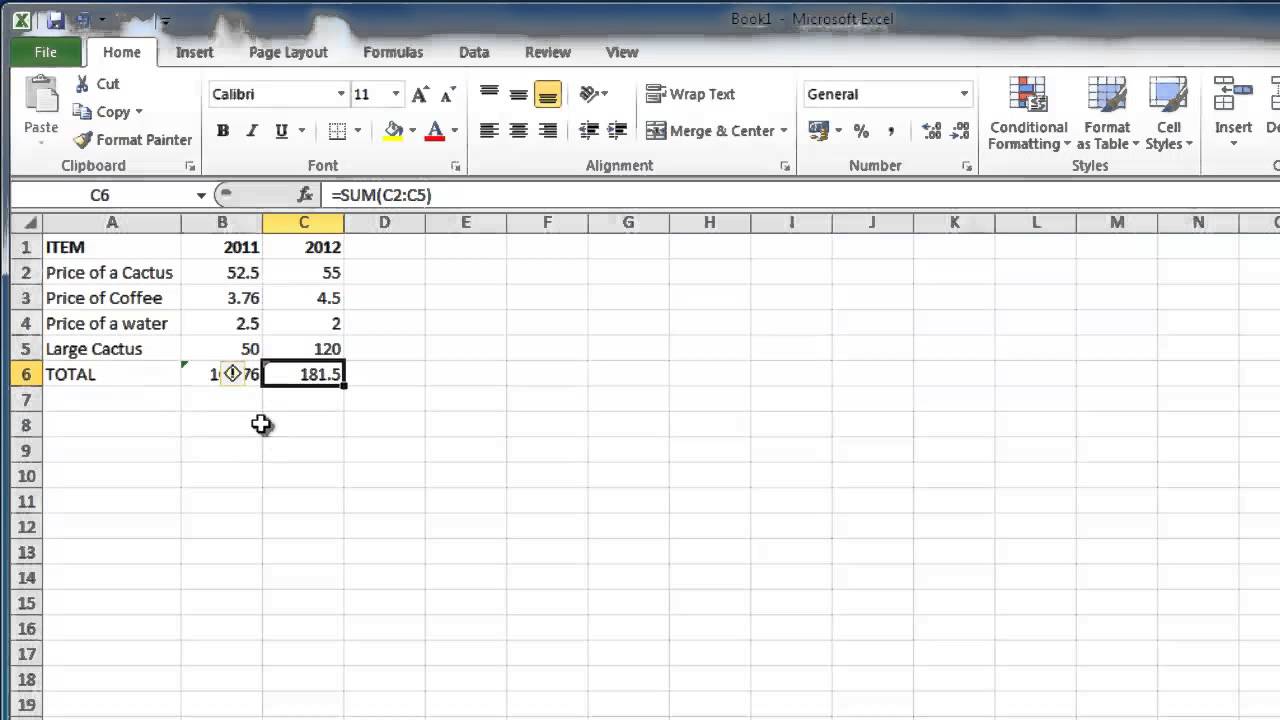 Absolute Value Function Excel