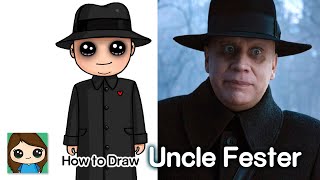 How to Draw Uncle Fester | Netflix Wednesday