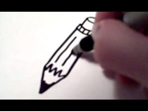 How to Draw a Cartoon Pencil - YouTube