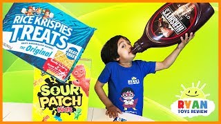 GIANT CANDY CHALLENGE! World's Biggest Candy magic transform Family Fun Taste Test