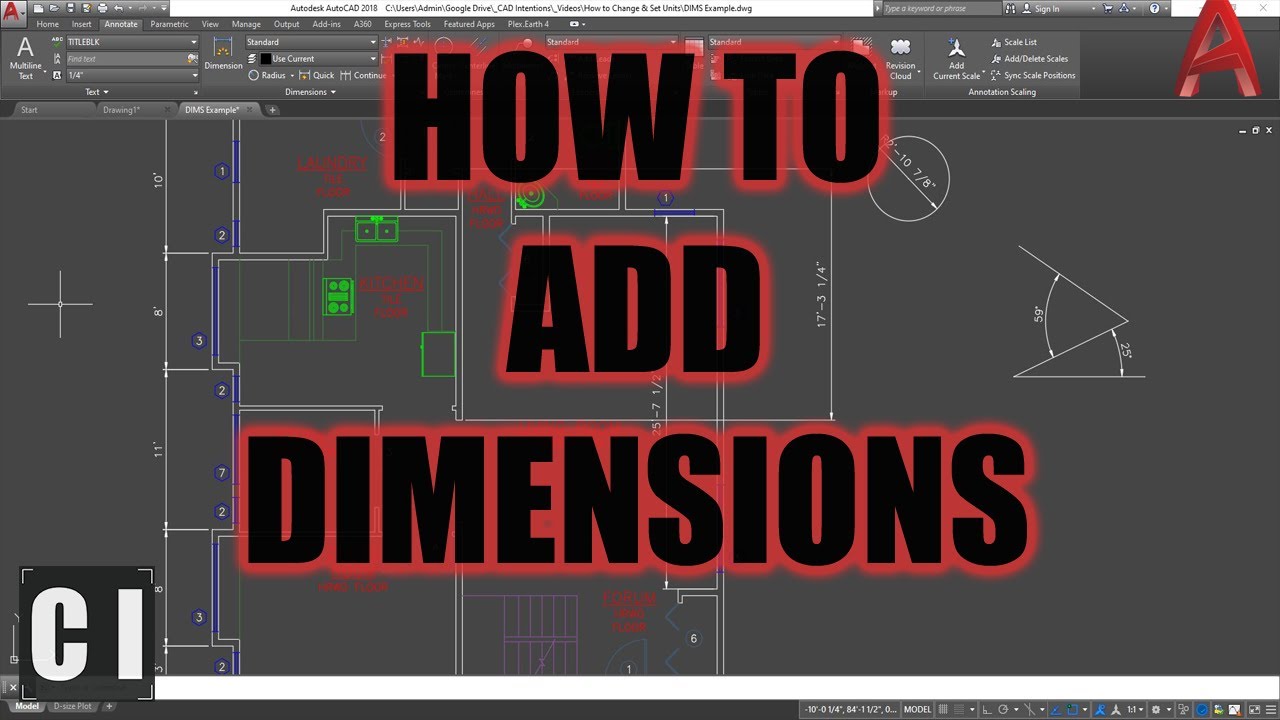 AutoCAD How To Add Dimensions! - 2 Minute Tuesday - YouTube