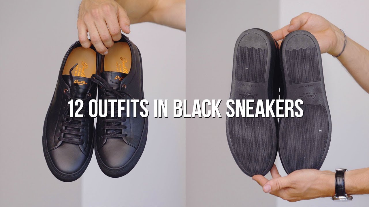 12 Ways to Style Black Sneakers | Men's Fashion | Outfit Ideas - YouTube