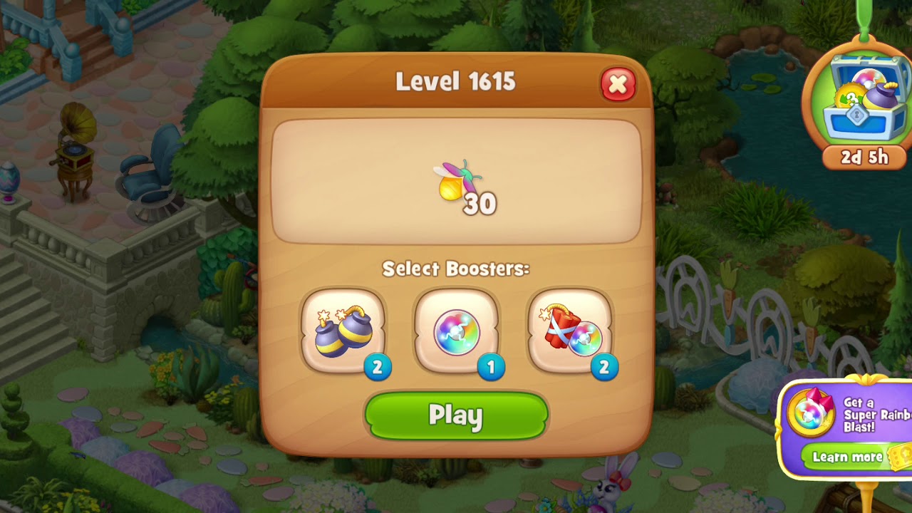 Gardenscapes Level 1615 - YouTube