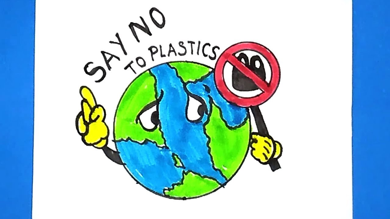 Say No To Plastic Poster Drawing | Images and Photos finder