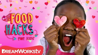 Heart Shaped Tortilla Chips + Valentine's Day Snack Hacks | FOOD HACKS FOR KIDS