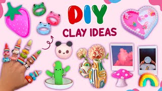 10 DIY CLAY IDEAS TIKTOK COMPILATION - CUTE CLAY RINGS - PHOTO HOLDER and More Cute Things