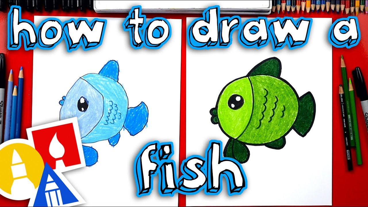 How to Draw a Fish Easily - Step by Step Drawing for Kids, a fish