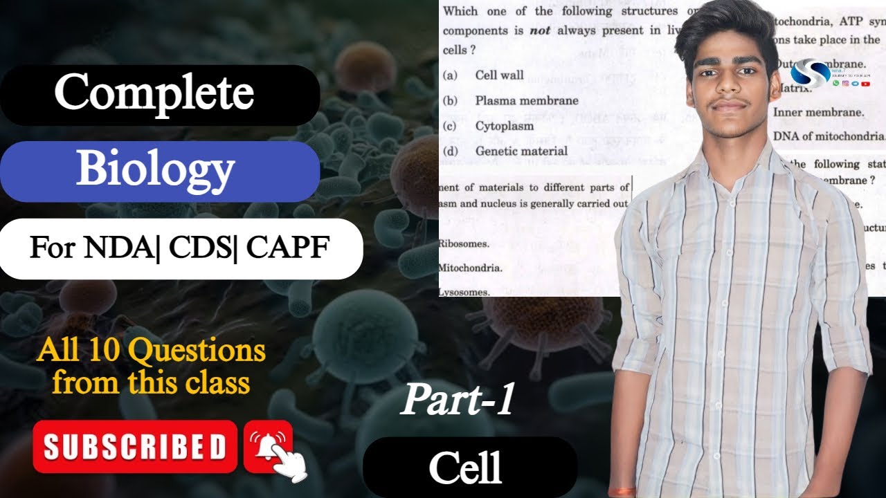 Complete Biology for every Exam Part 1 | For NDA | CDS | CAPF | By ...