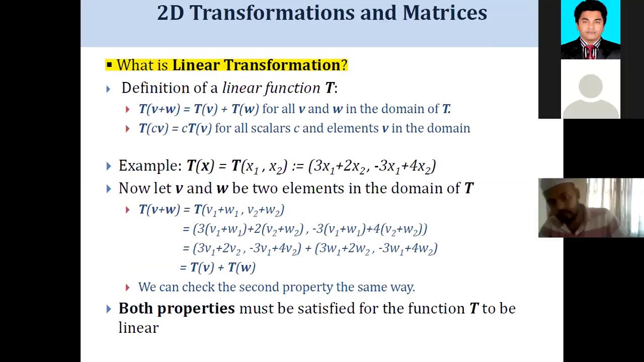 Linear Transformation - YouTube