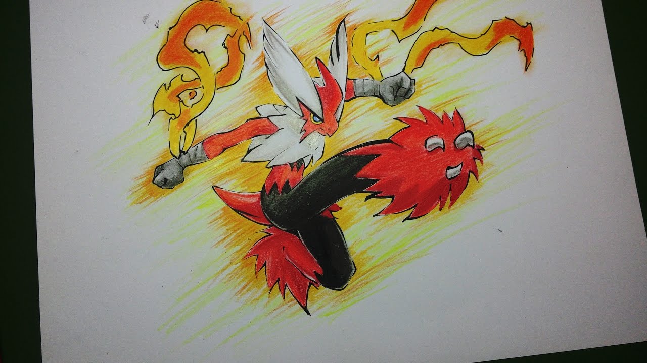 How To Draw Mega Blaziken