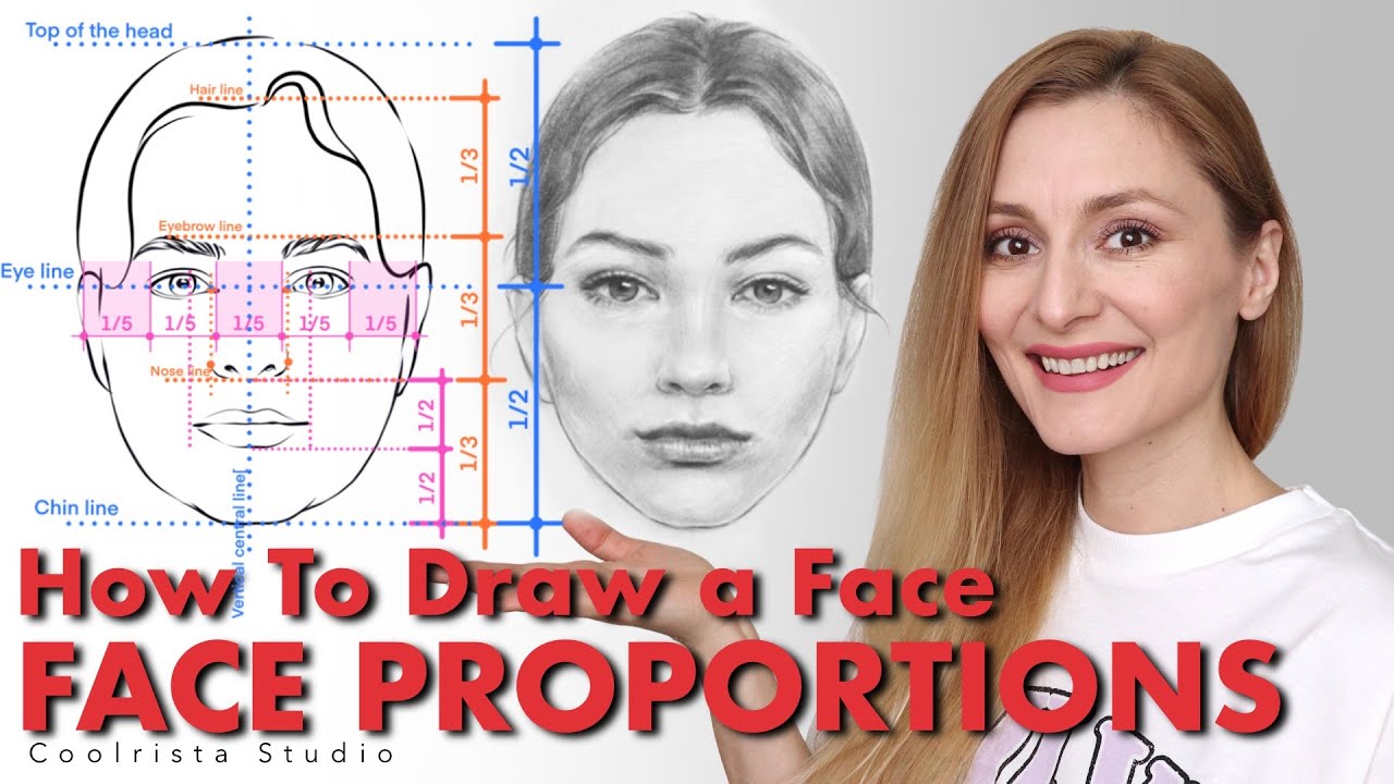 How To Draw a Face. FACE PROPORTIONS - YouTube