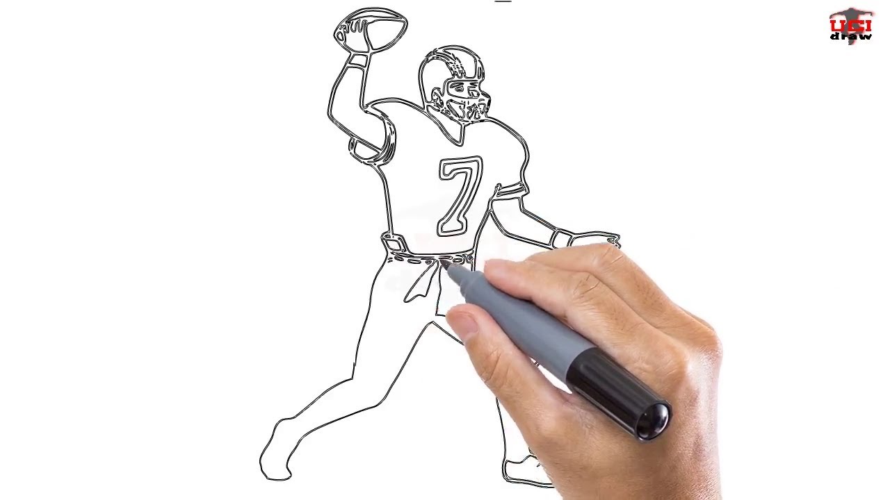 Football Player Drawing Easy