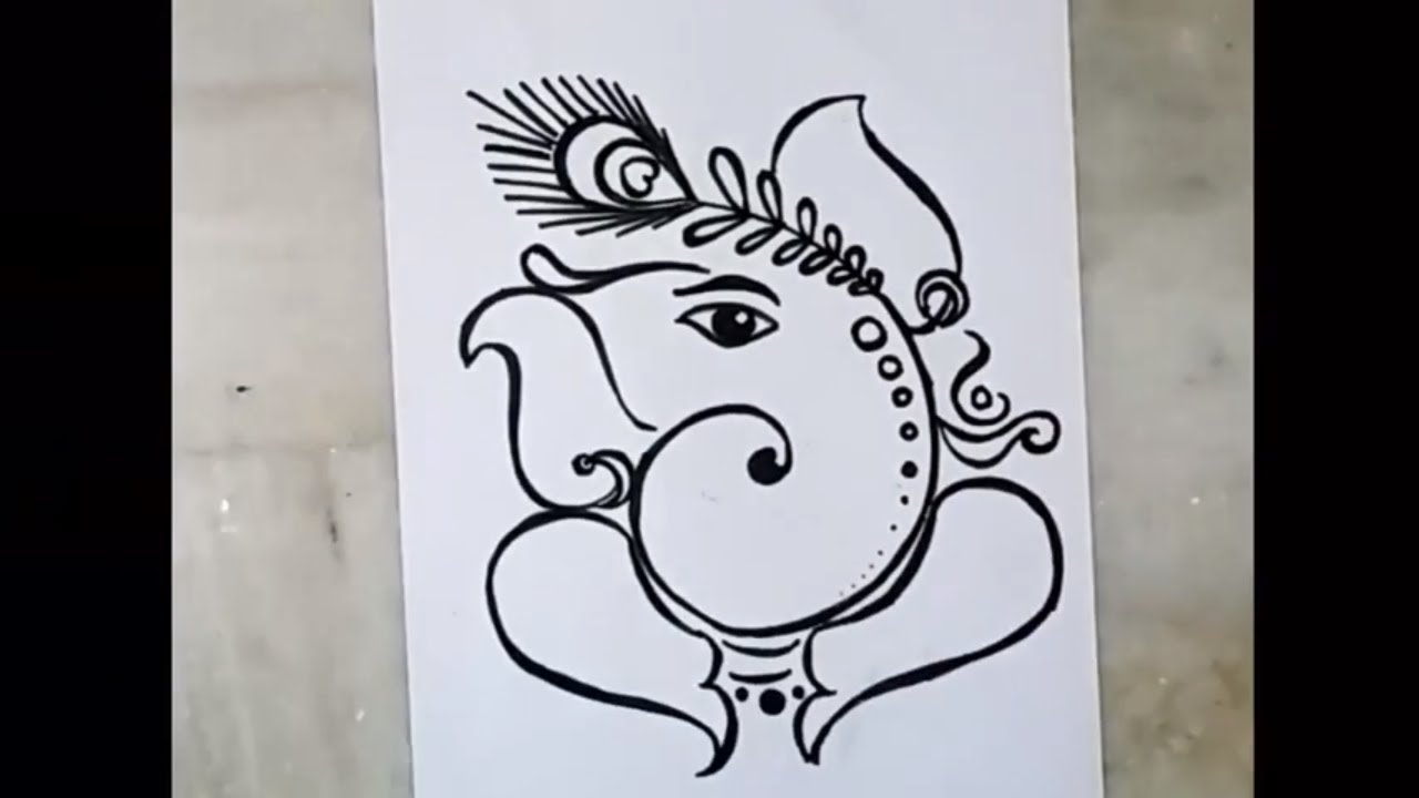 how to draw lord ganesha | vinayakachavithi drawing | artistica ...