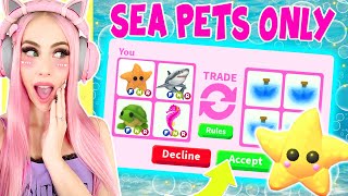 I ONLY Traded SEA PETS In Adopt Me For 24 Hours... Roblox Adopt Me Trading