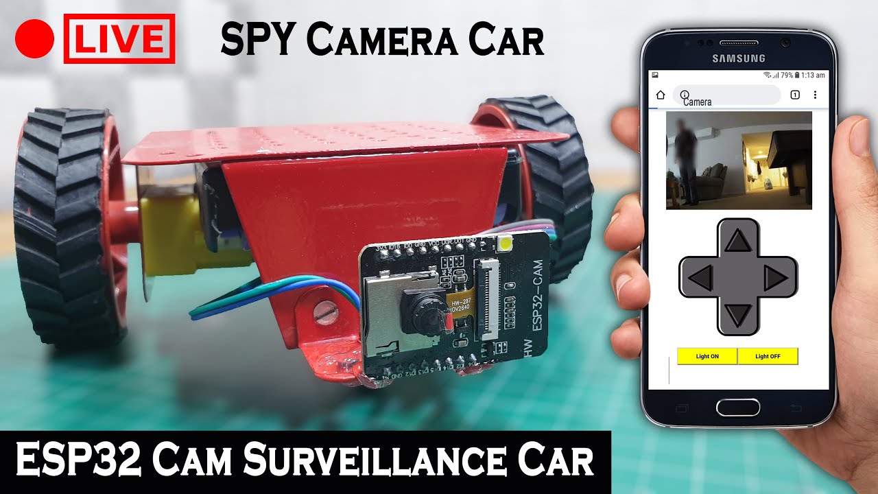 ESP32 CAM Surveillance Car | SPY Camera Car - YouTube