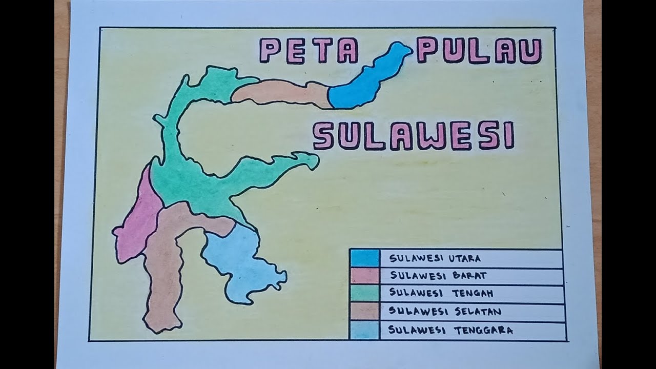 Cara Menggambar Sketsa Peta Pulau Sulawesi Gambar Peta Pulau Sulawesi ...