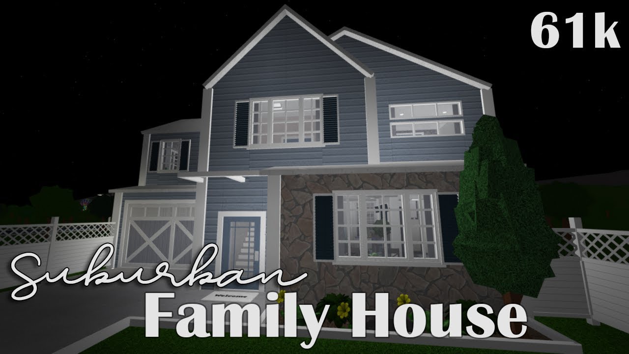 BLOXBURG || Suburban family house 61k - YouTube