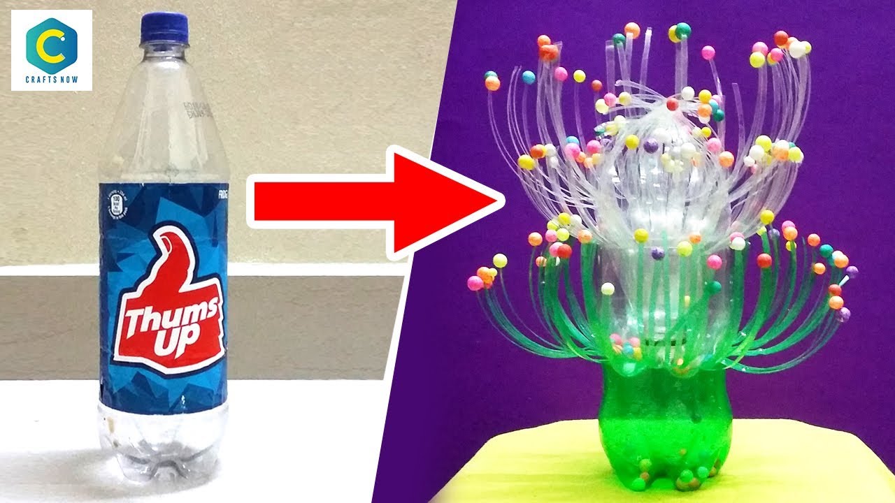 How to Make Flower Vase with Plastic Water Bottle | Flower Vase | Crafts Now I DIY - YouTube