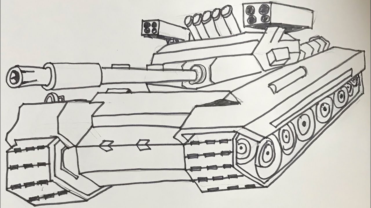 How to draw a Tank!!! Military tank drawing! THANKS TO ALL FOR HELPING ...