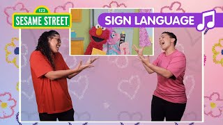 Sesame Street: Elmo and Abby's Valentine's Day Song in American Sign Language (ASL)