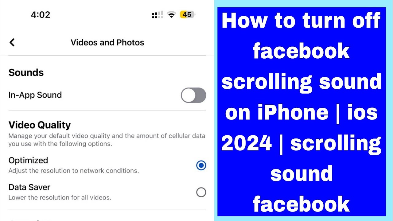 How to turn off facebook scrolling sound on iPhone | ios 2024 ...