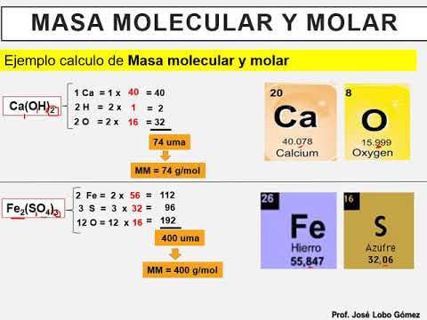 MASA MOLECULAR Y MOLAR - YouTube