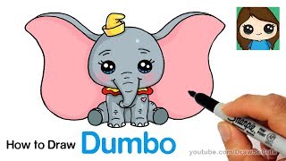 How to Draw Dumbo Easy and Cute