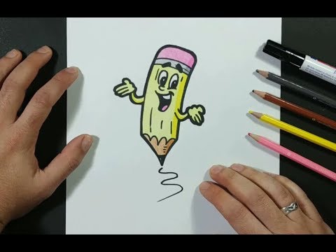 Como dibujar un lapiz paso a paso 4 | How to draw a pencil 4 - YouTube