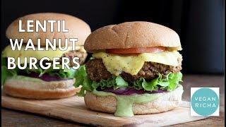 Lentil Walnut Burgers