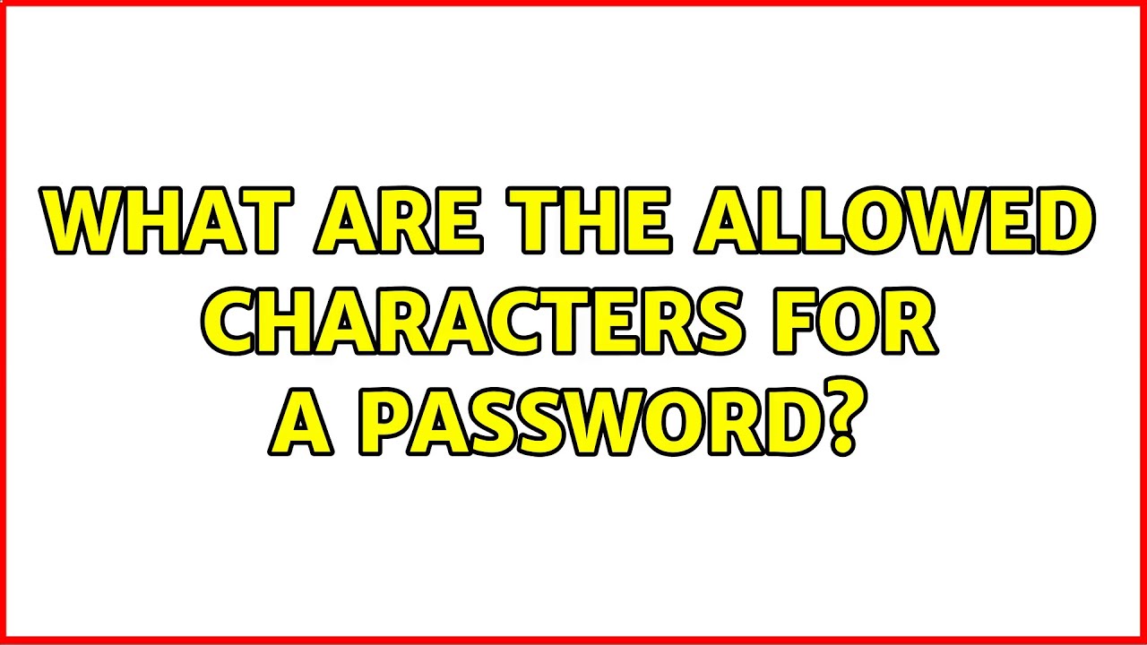 Ubuntu: What are the allowed characters for a password? - YouTube