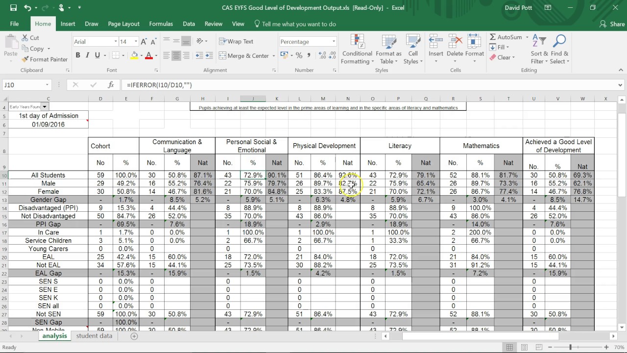 Using the EYFS GLD Analysis in Capita SIMS - YouTube