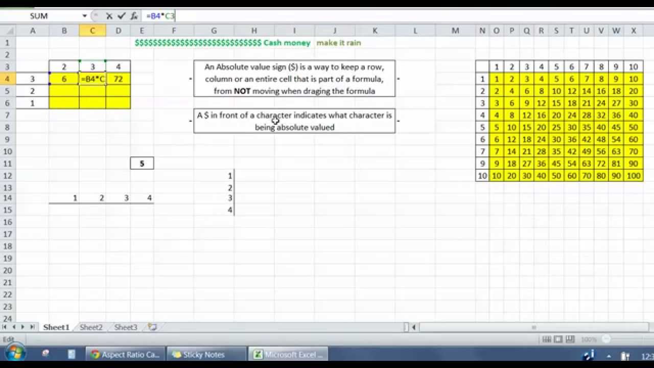 Absolute Value Function Excel