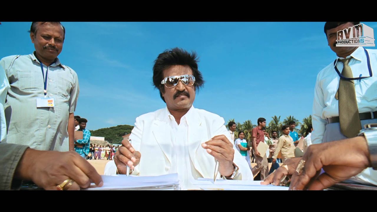 Rajini Style in Sivaji The Boss - Signing with both hands - YouTube