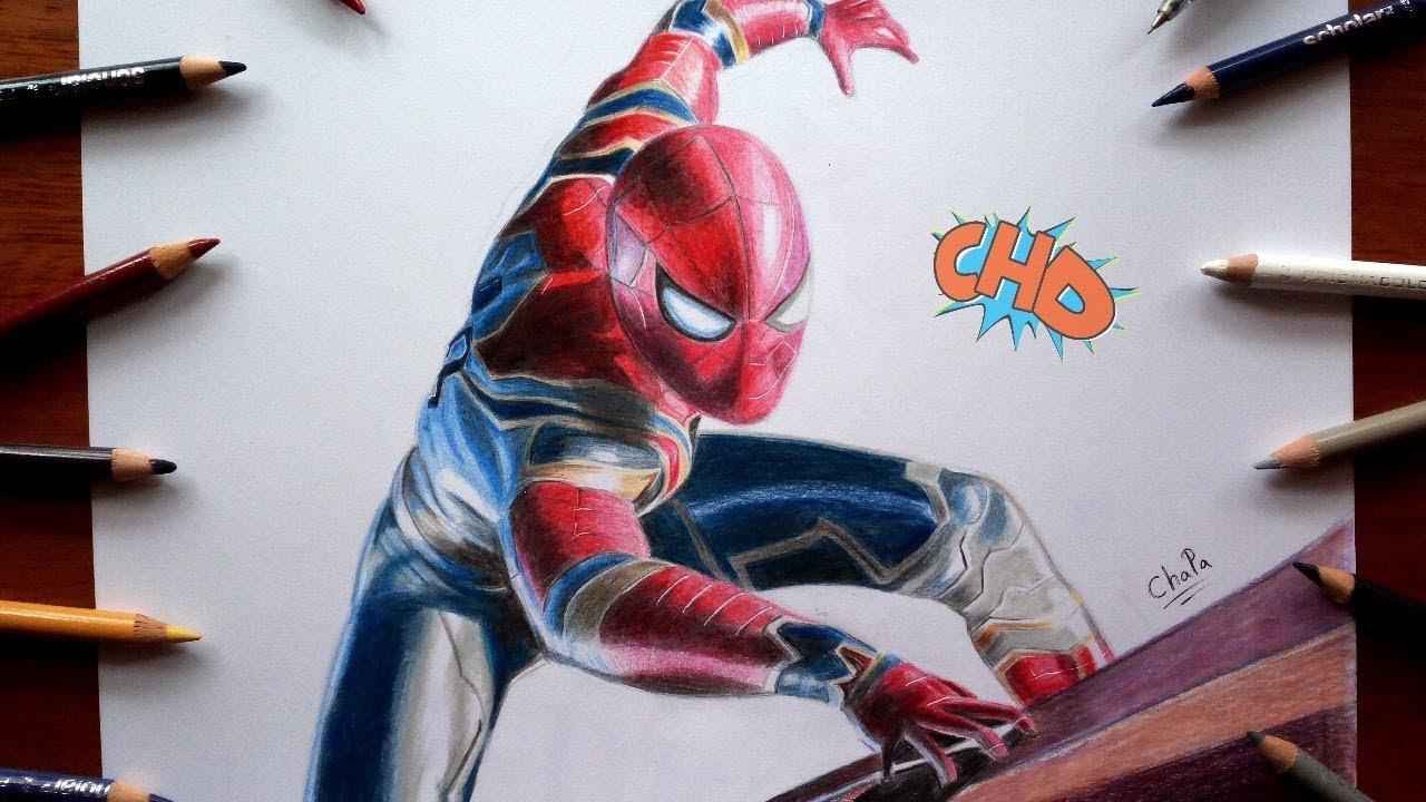 Total 42+ imagen spiderman infinity war dibujo