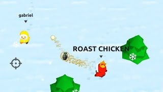 Snowfight.io - DIFFERENT SNOWBALL :) 스노우볼파이트 눈싸움 ( roast chicken, tong dak )