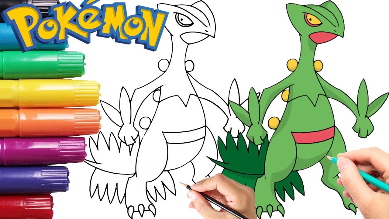 How to Draw Sceptile | Pokemon - YouTube